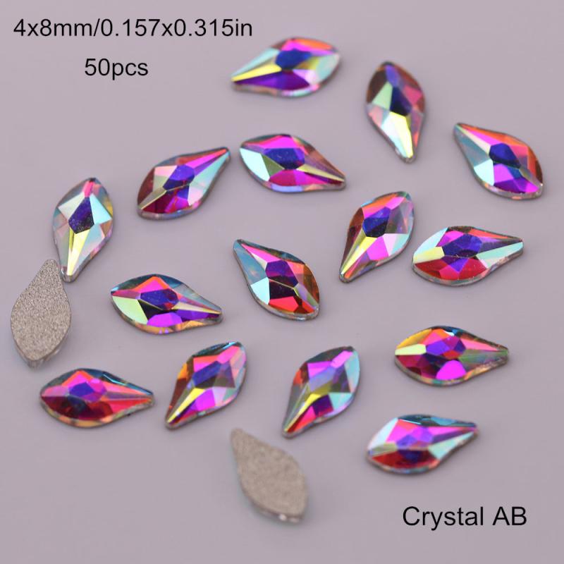 Glass Crystal Nail Art Rhinestones 50 Pcs