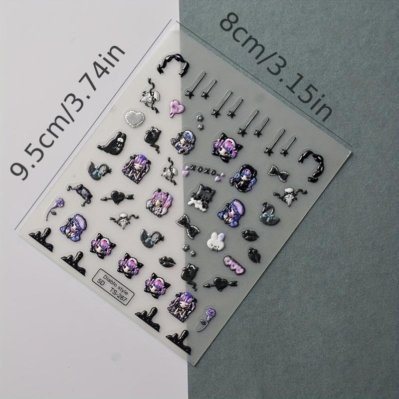 5D Sweet Cartoon Nail Art Stickers Self Adhesive Decals - Nail Art Supplies