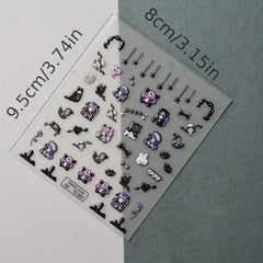 5D Sweet Cartoon Nail Art Stickers Self Adhesive Decals - Nail Art Supplies