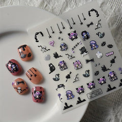 5D Sweet Cartoon Nail Art Stickers Self Adhesive Decals - Nail Art Supplies