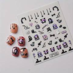 5D Sweet Cartoon Nail Art Stickers Self Adhesive Decals - Nail Art Supplies