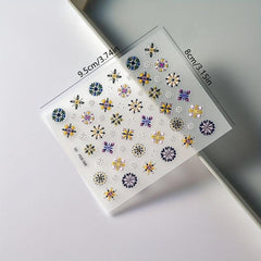 5D Embossed Bohemian Nail Art Stickers Decals For DIY Or Salons