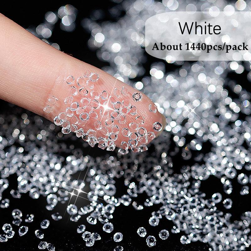 Vintage Mineral Nail Caviar Beads AB Golden Sivery Rhinestones