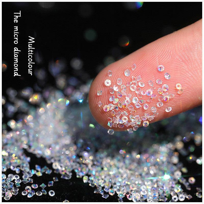 Vintage Mineral Nail Caviar Beads AB Golden Sivery Rhinestones