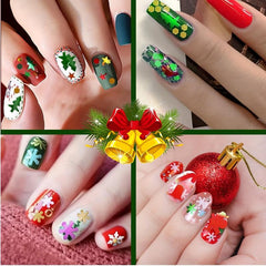 Christmas Nail Glitter Snowflake Tree Star Hexagon Sequins Flakes