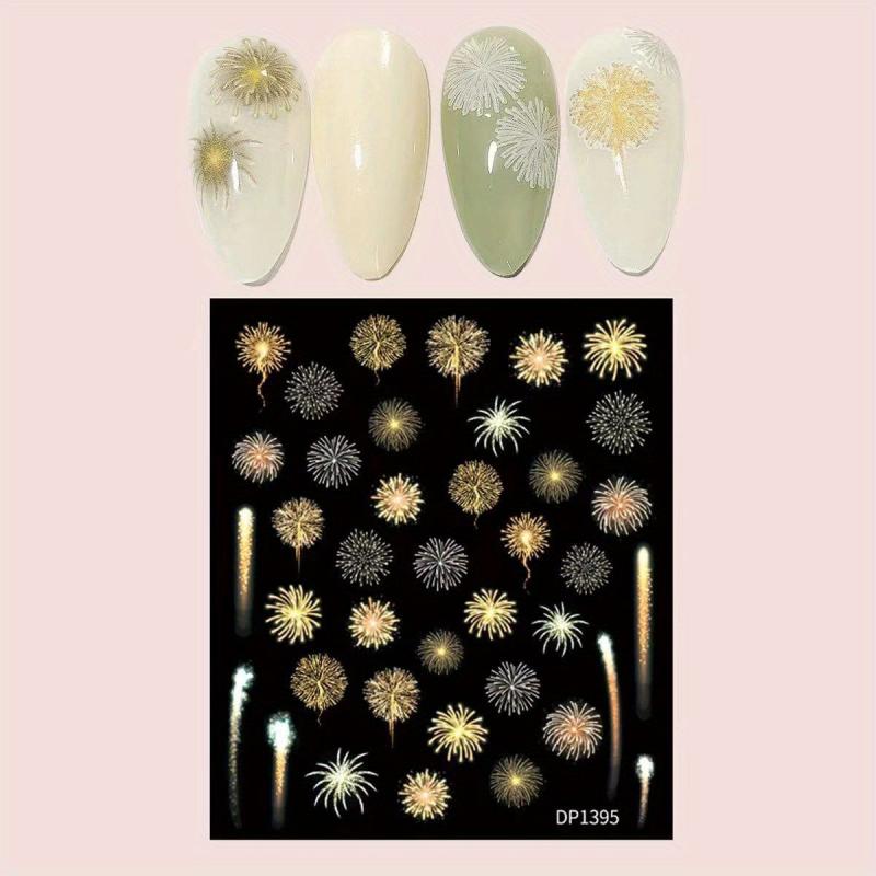 Moon Firework Nail Art Stickers 3D Self Adhesive Decals