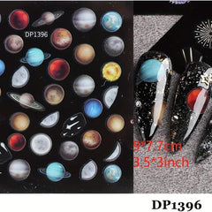 Moon Firework Nail Art Stickers 3D Self Adhesive Decals