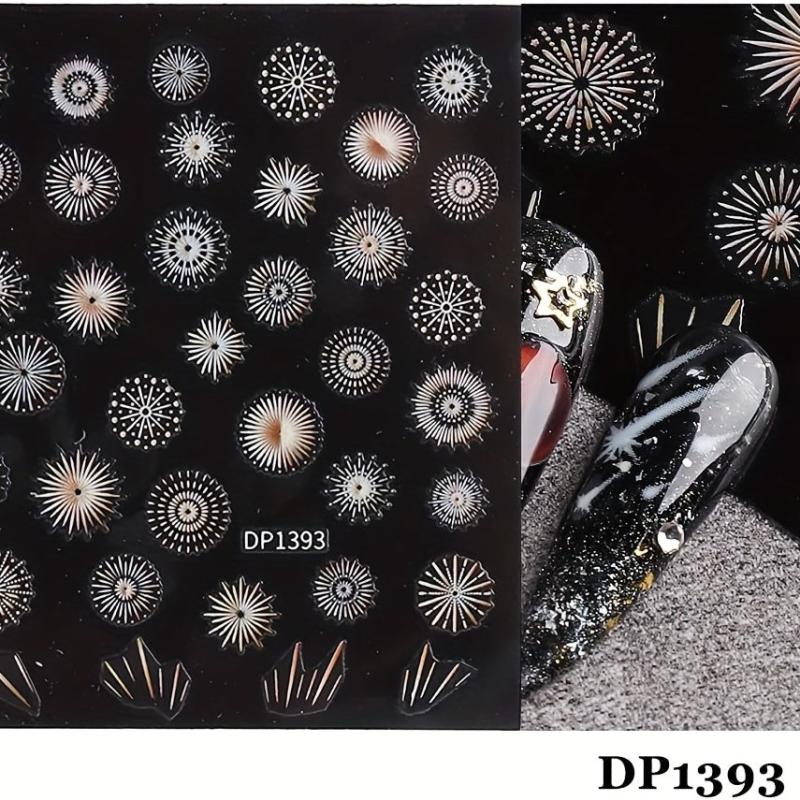 Moon Firework Nail Art Stickers 3D Self Adhesive Decals