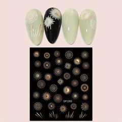 Moon Firework Nail Art Stickers 3D Self Adhesive Decals