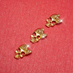 2Pcs Zircon Bowtie Skull Nail Art Charms DIY Rhinestones Nail Art Jewelry