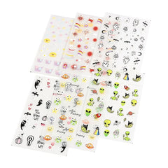 5D Halloween Nail Art Stickers - Ghost Bat Skull Pumpkin Nail Decals