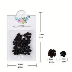 3D Flower Nail Art Charms Rhinestones Kit Camellia Rose Butterfly Mix