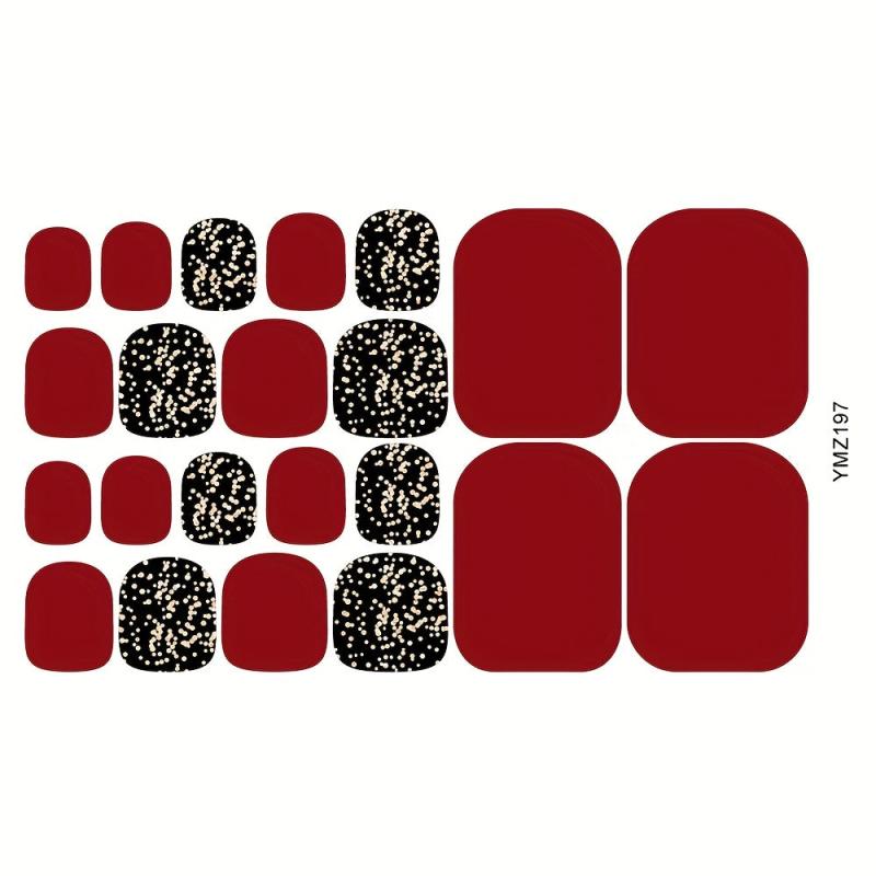 Glitter Self Adhesive Toe Nail Sticker 6-Pack for Women Girls