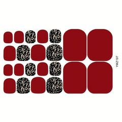 Glitter Self Adhesive Toe Nail Sticker 6-Pack for Women Girls