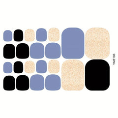 Glitter Self Adhesive Toe Nail Sticker 6-Pack for Women Girls