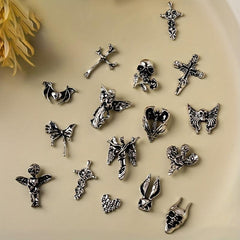 30pcs Halloween Skeleton Nails Charms DIY Decoration