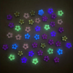 3D Flowers Nail Charms For Women Nail Art - Resin Luminous Nail Charms