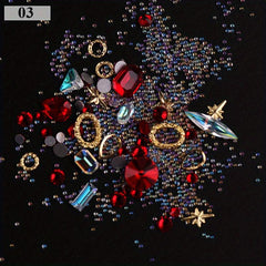 Transparent Glitter Rhinestone Nail Art Decoration