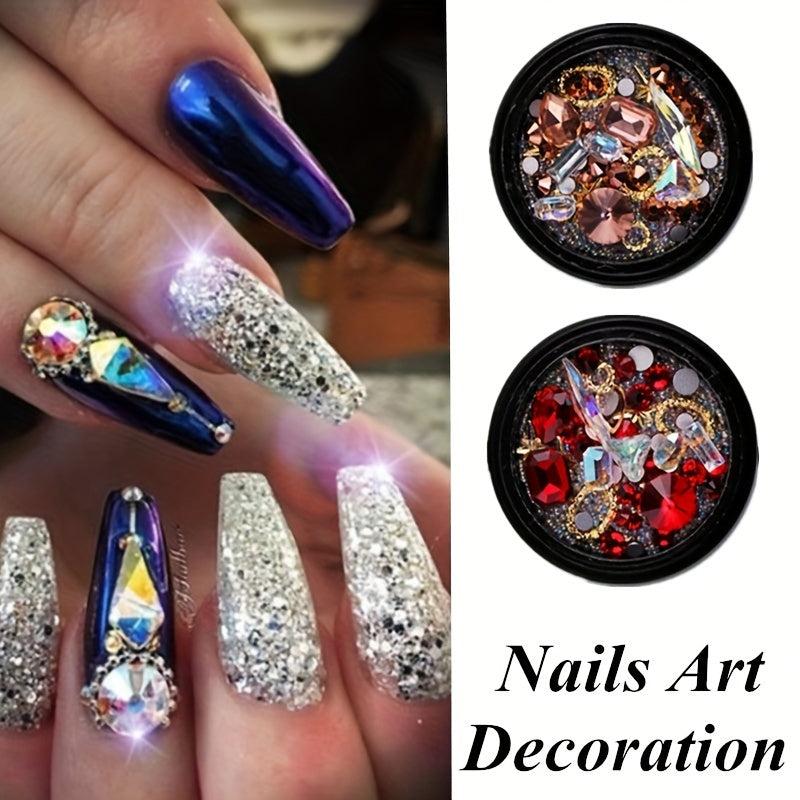 Transparent Glitter Rhinestone Nail Art Decoration