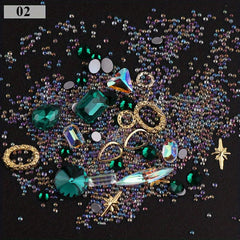 Transparent Glitter Rhinestone Nail Art Decoration