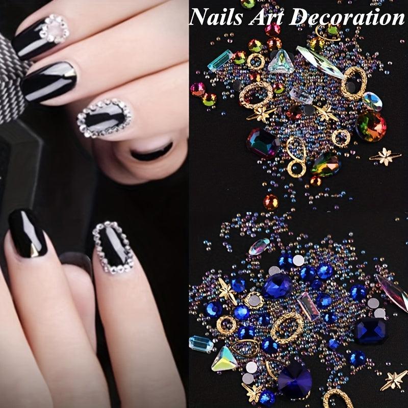 Transparent Glitter Rhinestone Nail Art Decoration
