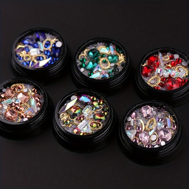 Transparent Glitter Rhinestone Nail Art Decoration
