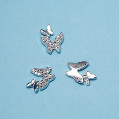 10 Pcs 3D Alloy Butterfly Nail Charms Metal Nail Gems