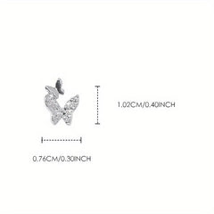 10 Pcs 3D Alloy Butterfly Nail Charms Metal Nail Gems