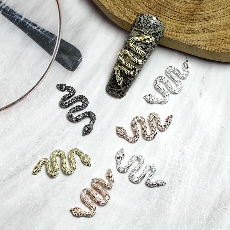Minimalist Snake Nail Charms Nail Decals Ornaments Nail Gems Rhinestones