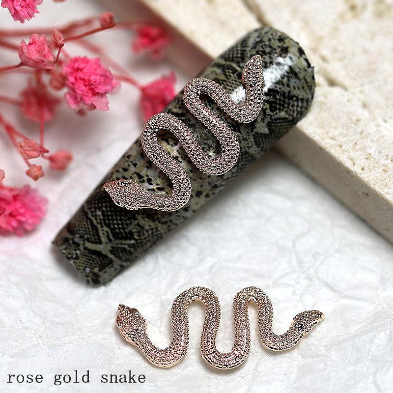 Minimalist Snake Nail Charms Nail Decals Ornaments Nail Gems Rhinestones