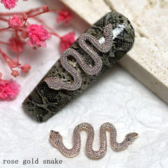 Minimalist Snake Nail Charms Nail Decals Ornaments Nail Gems Rhinestones