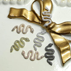 Minimalist Snake Nail Charms Nail Decals Ornaments Nail Gems Rhinestones