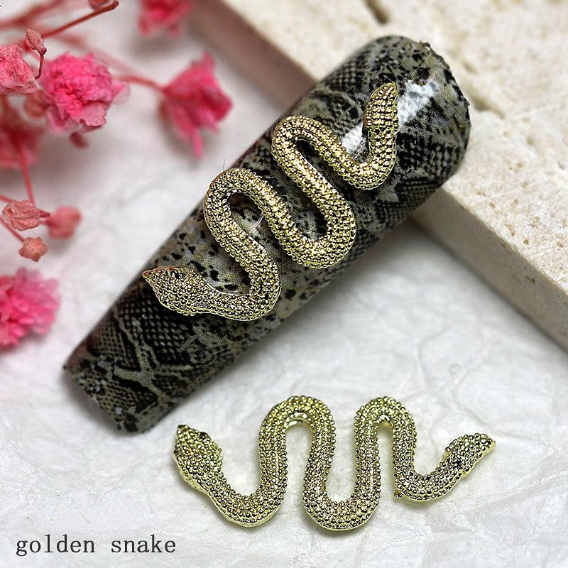 Minimalist Snake Nail Charms Nail Decals Ornaments Nail Gems Rhinestones