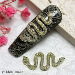 Minimalist Snake Nail Charms Nail Decals Ornaments Nail Gems Rhinestones