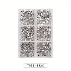 AB Crystal Mixed Size Nail Rhinestones 3D Decoration