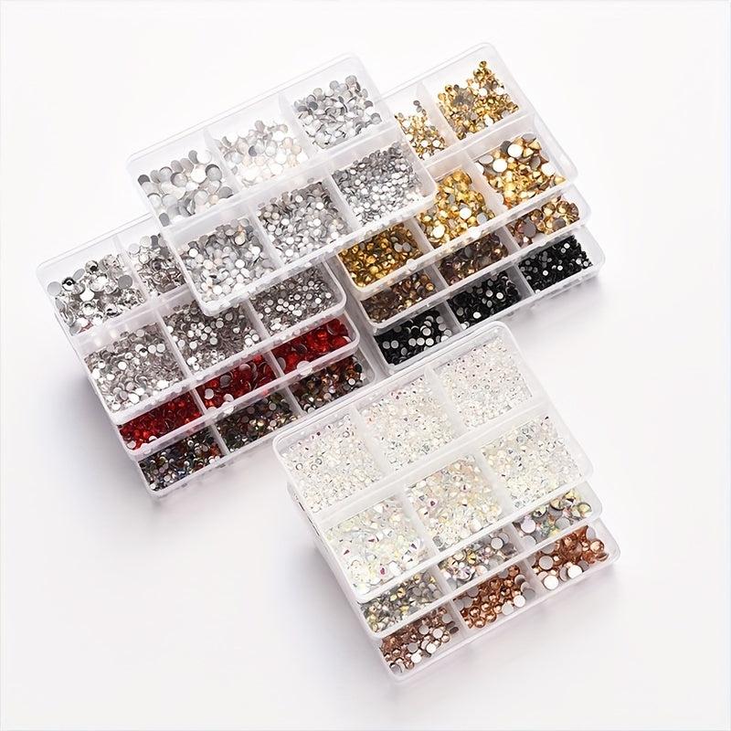 AB Crystal Mixed Size Nail Rhinestones 3D Decoration