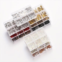 AB Crystal Mixed Size Nail Rhinestones 3D Decoration