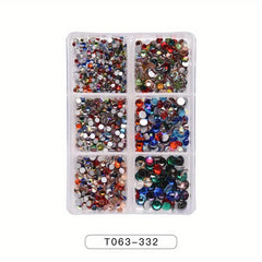 AB Crystal Mixed Size Nail Rhinestones 3D Decoration