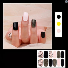 Cow Pattern Nail Polish Stickers 12 Pcs Sheet