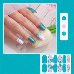 Cow Pattern Nail Polish Stickers 12 Pcs Sheet