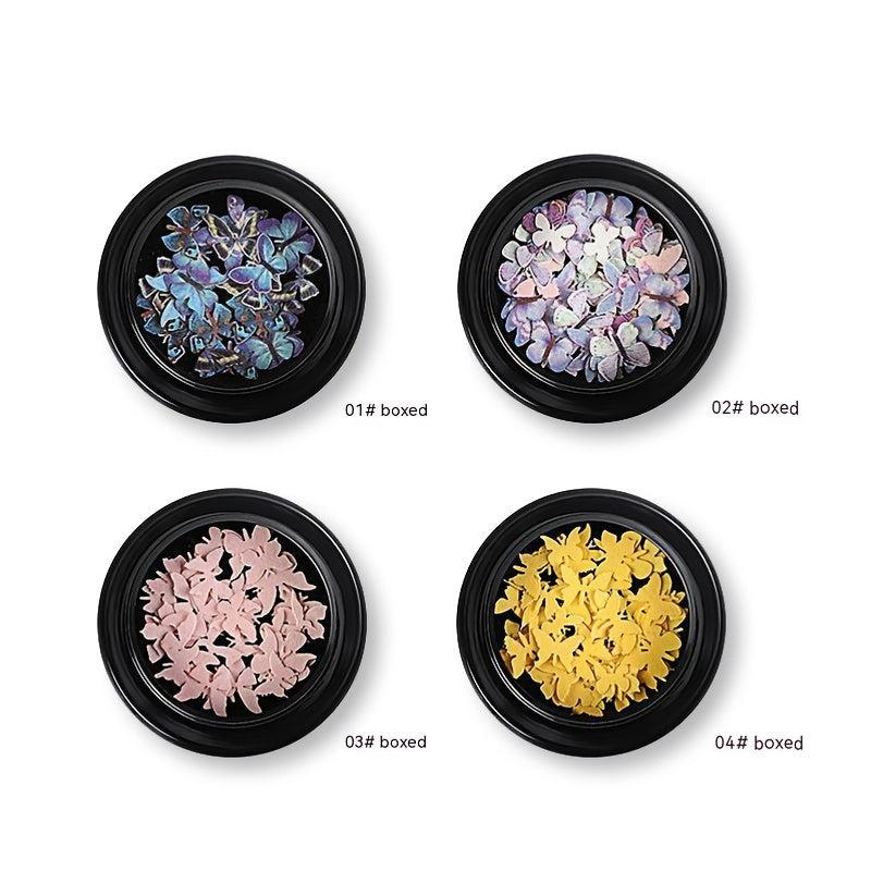 3D Resin Butterfly Nail Art Decor Mixed Shape DIY Manicure Supplies