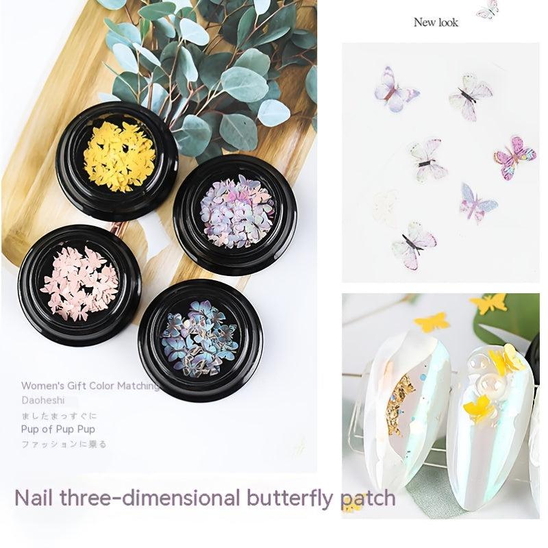 3D Resin Butterfly Nail Art Decor Mixed Shape DIY Manicure Supplies