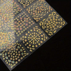 24pcs Flower Pattern Nail Art Stickers Self Adhesive Jewelry Nail Art Decals
