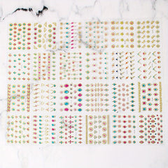 24pcs Flower Pattern Nail Art Stickers Self Adhesive Jewelry Nail Art Decals