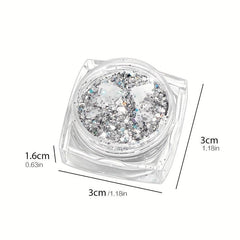 Holographic Nail Art Glitter Sequins Shell Silces Nail Flakes 1g