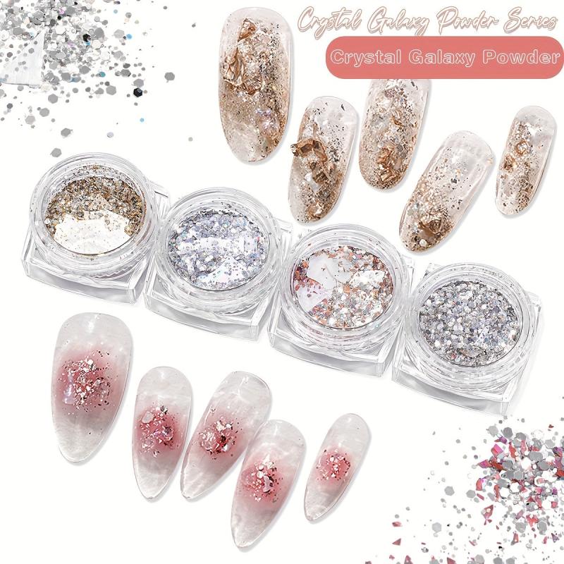 Holographic Nail Art Glitter Sequins Shell Silces Nail Flakes 1g