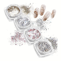 Holographic Nail Art Glitter Sequins Shell Silces Nail Flakes 1g