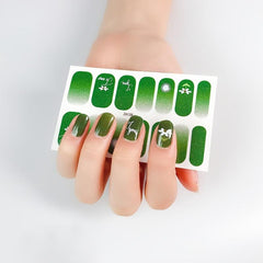 Glitter Nail Polish Stickers Self Adhesive Decal Strips Manicure Kit