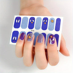 Glitter Nail Polish Stickers Self Adhesive Decal Strips Manicure Kit