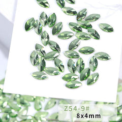 10 pcs 3D Green Glass AB Crystal Rhinestones Kit DIY Craft Manicure